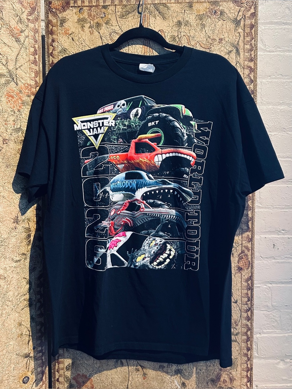 Monster Jam World Tour 2026 Black Graphic Tee Size XL